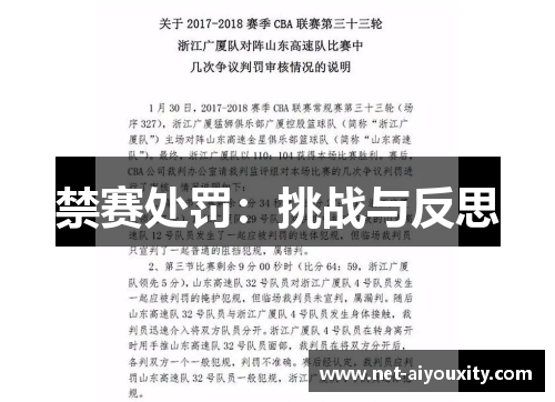 禁赛处罚：挑战与反思